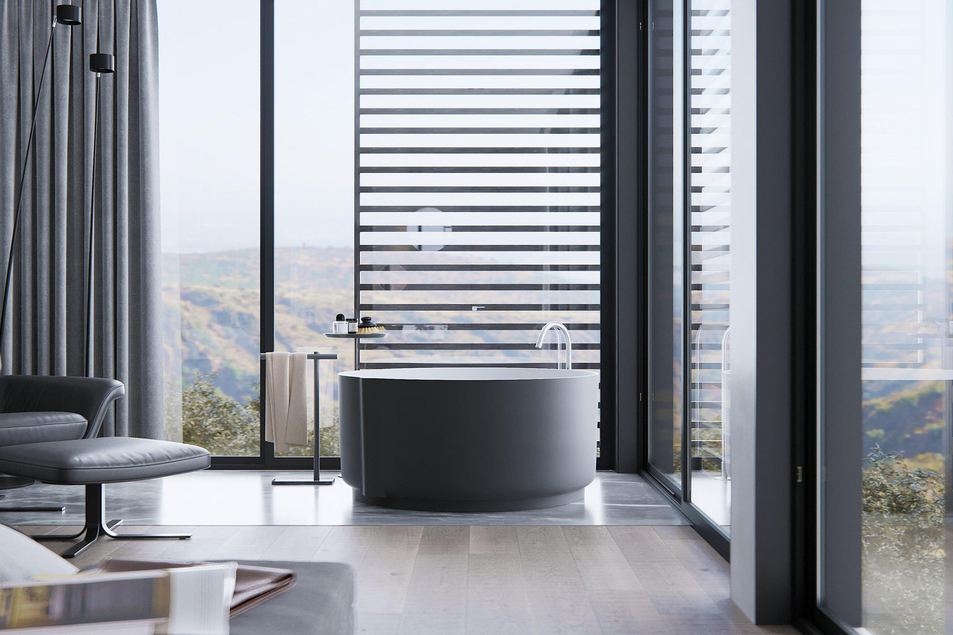 Luxury bathroom con finiture moderne