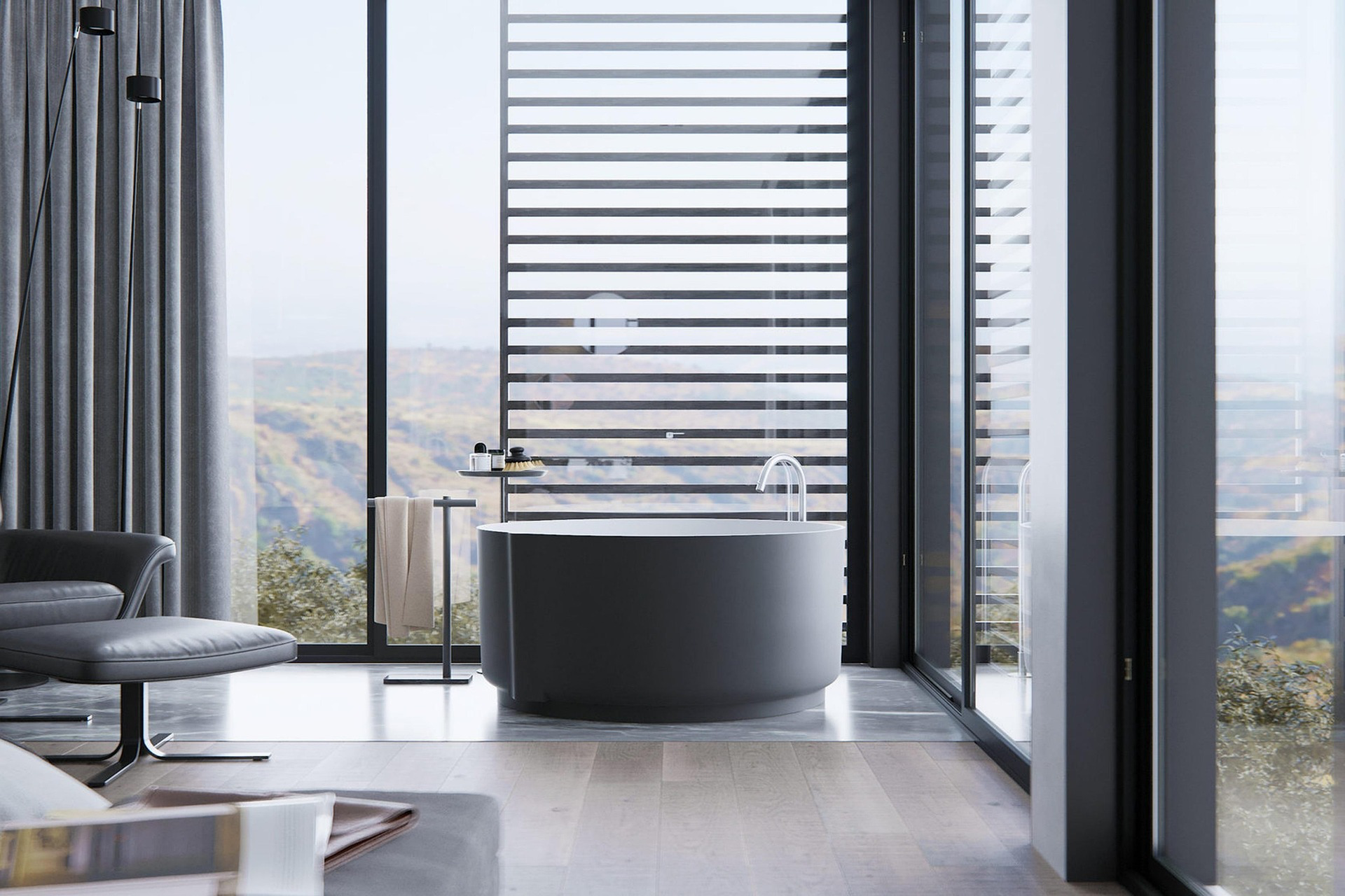Luxury bathroom con finiture moderne